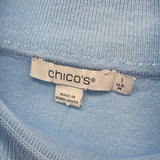 Chico's Women's Size M Light Blue Solid Sweater