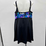 Unbranded Women's Size 2X Black Leaf Swimsuit