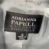 Adrianna Papell Women's Size M Gray Shimmer Jacket