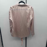 Ellen Tracy Women's Size L Pink Solid Long Sleeve Shirt