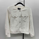Dolce Cabo Women's Size M White Sequins Jacket