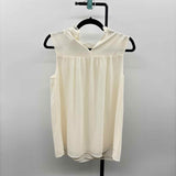 Ann Taylor Women's Size S Ivory Textured Sleeveless Shirt