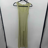 Reformation Women's Size 2 Green Ribbed Dress