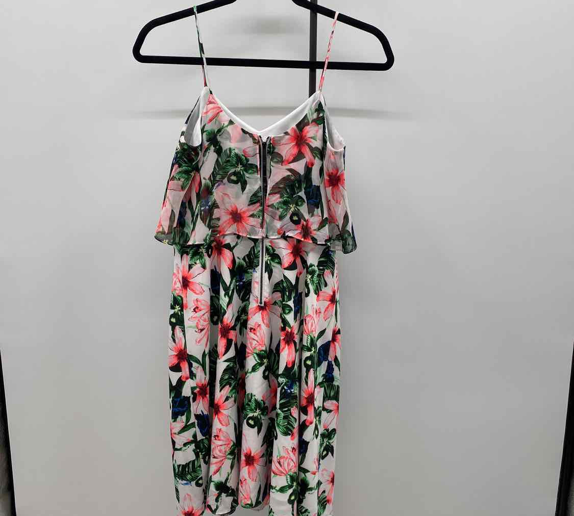 Vince Camuto Women's Size 0 White Floral Dress