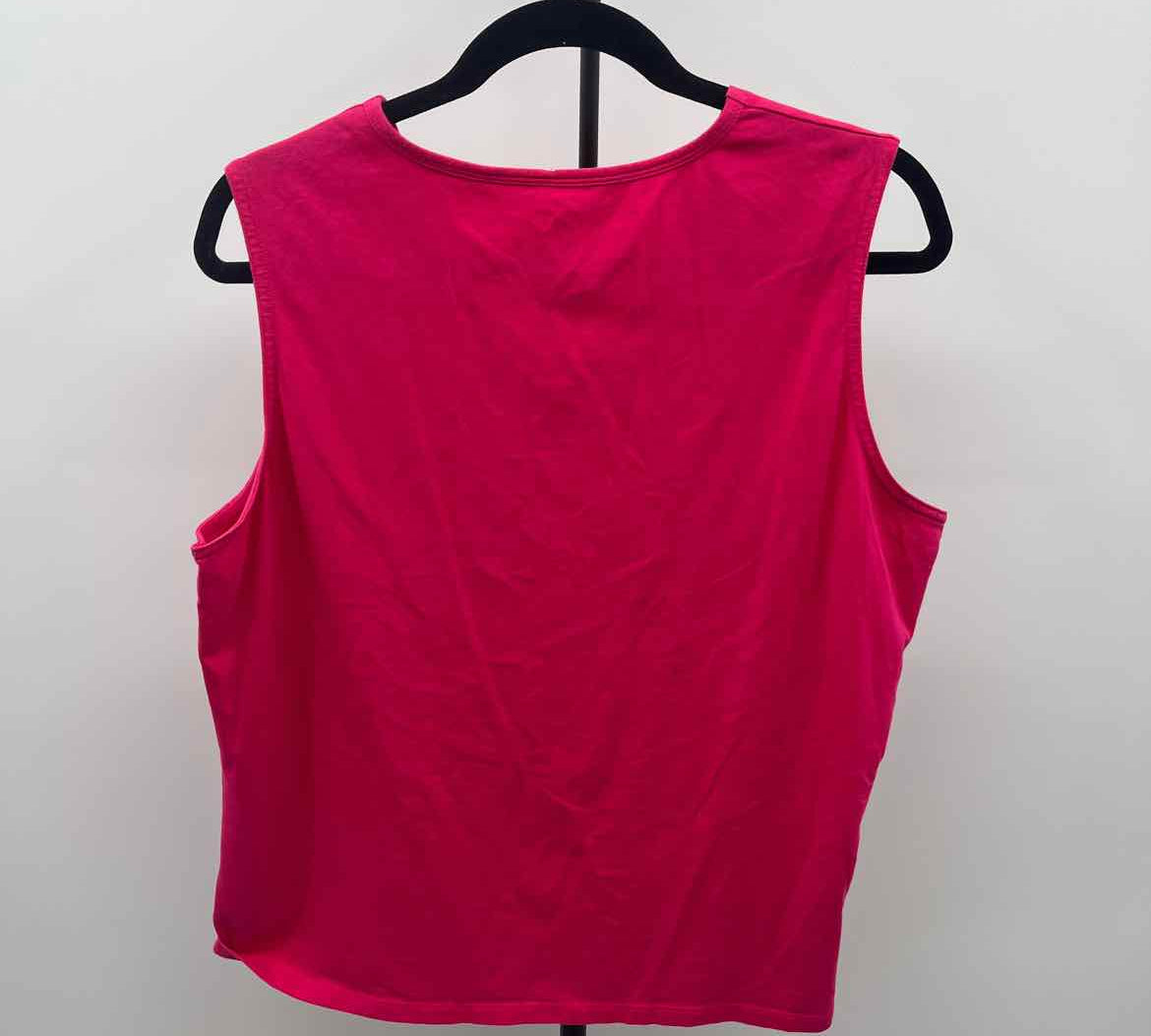 JJill Women's Size XL Pink Solid Sleeveless Shirt