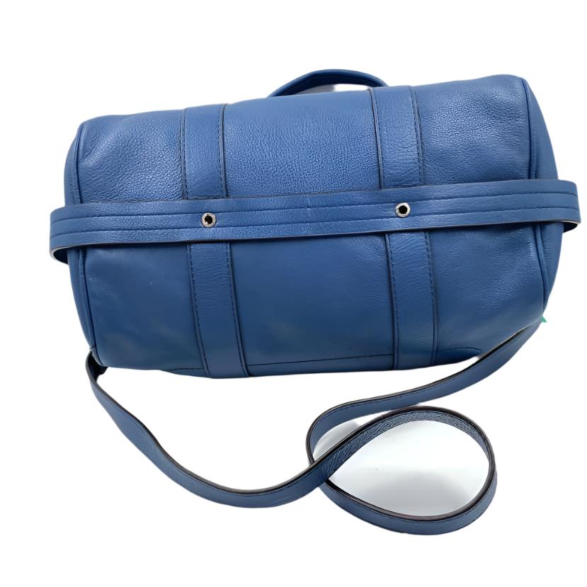 Bottom MARC by MARC JACOBS Blue Leather TOTALLY TURNLOCK SHIFTY Handled Duffel Purse w/Crossbody