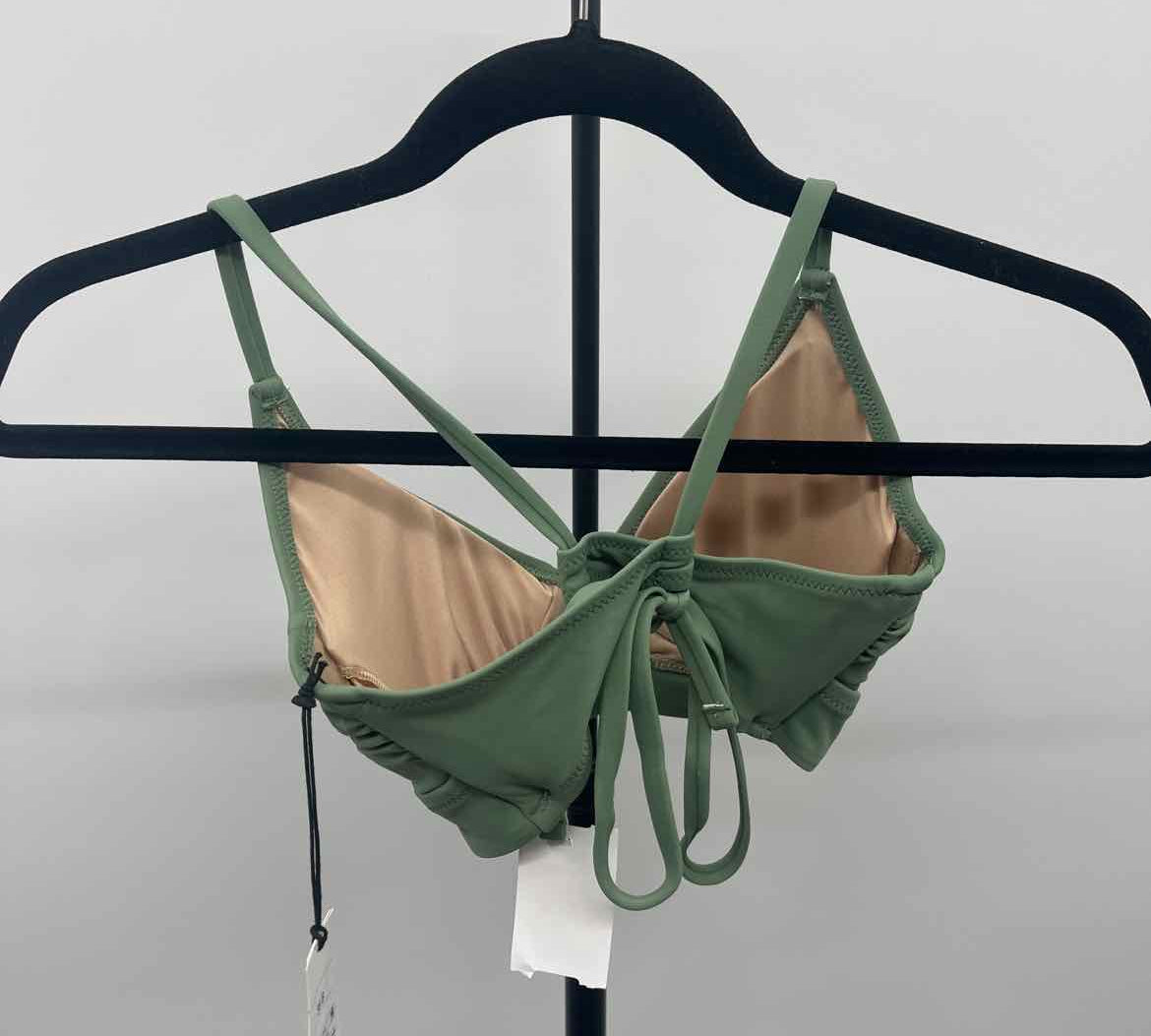 Shade & Shore Women's Size L Green Solid Swimsuit - 2 Piece
