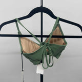 Shade & Shore Women's Size L Green Solid Swimsuit - 2 Piece