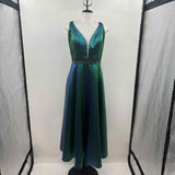 Clarisse Junior's Size 16 Green Iridescent Gown/Evening Wear