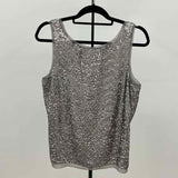 Talbots Women's Size M Charcoal Sequins Sleeveless Shirt