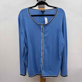 Talbots Women's Size 2X Blue Solid Cardigan