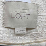 Loft Women's Size M Ivory Textured Jacket