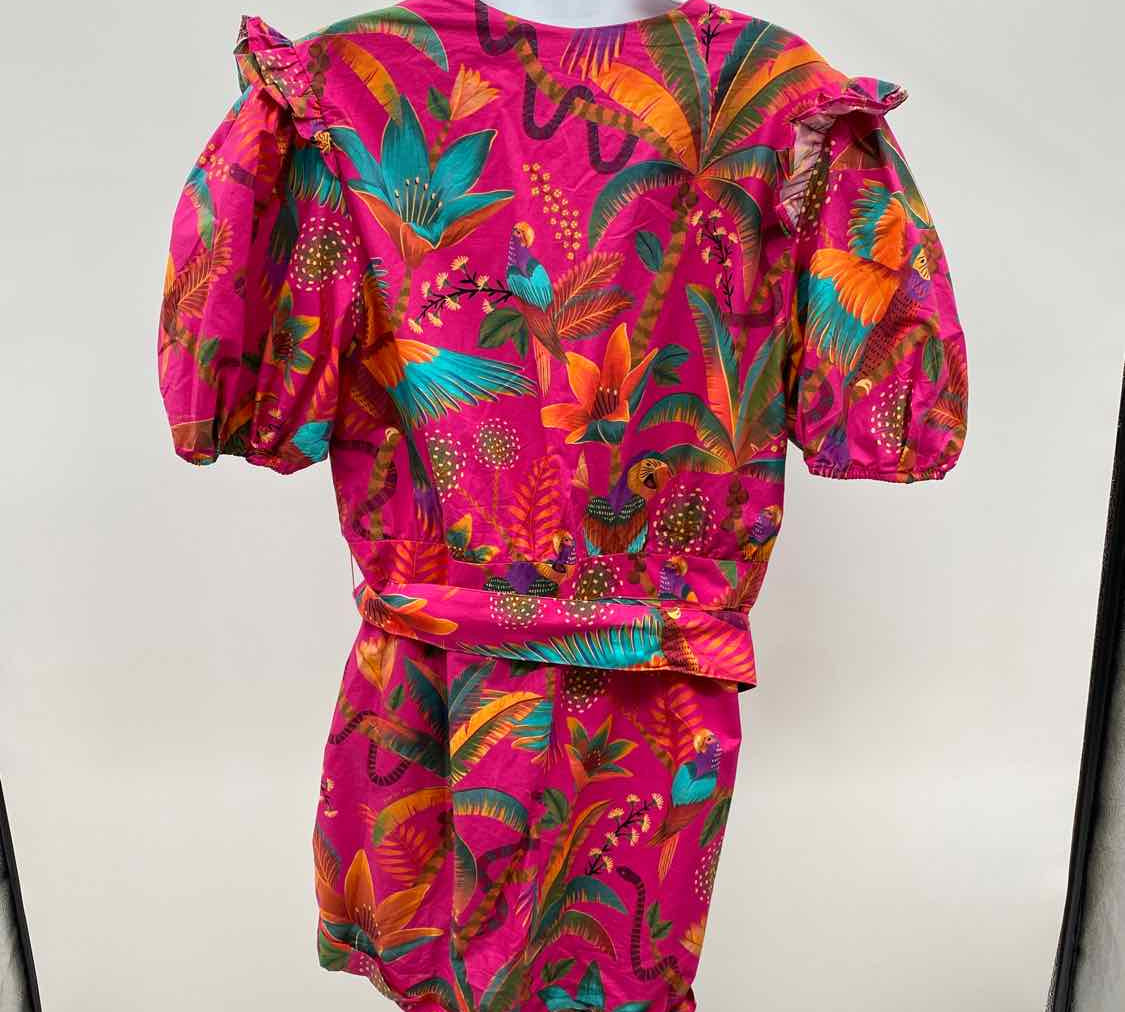Farm Women's Size 14 Fuschia Birds Jumper