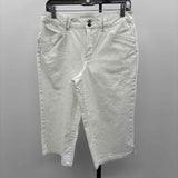 Coldwater Creek Women's Size 8P White Solid Capris
