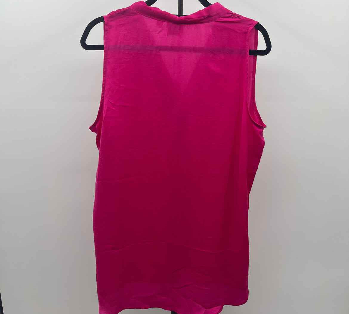 Violet & Claire Women's Size L Fuschia Solid Sleeveless Shirt