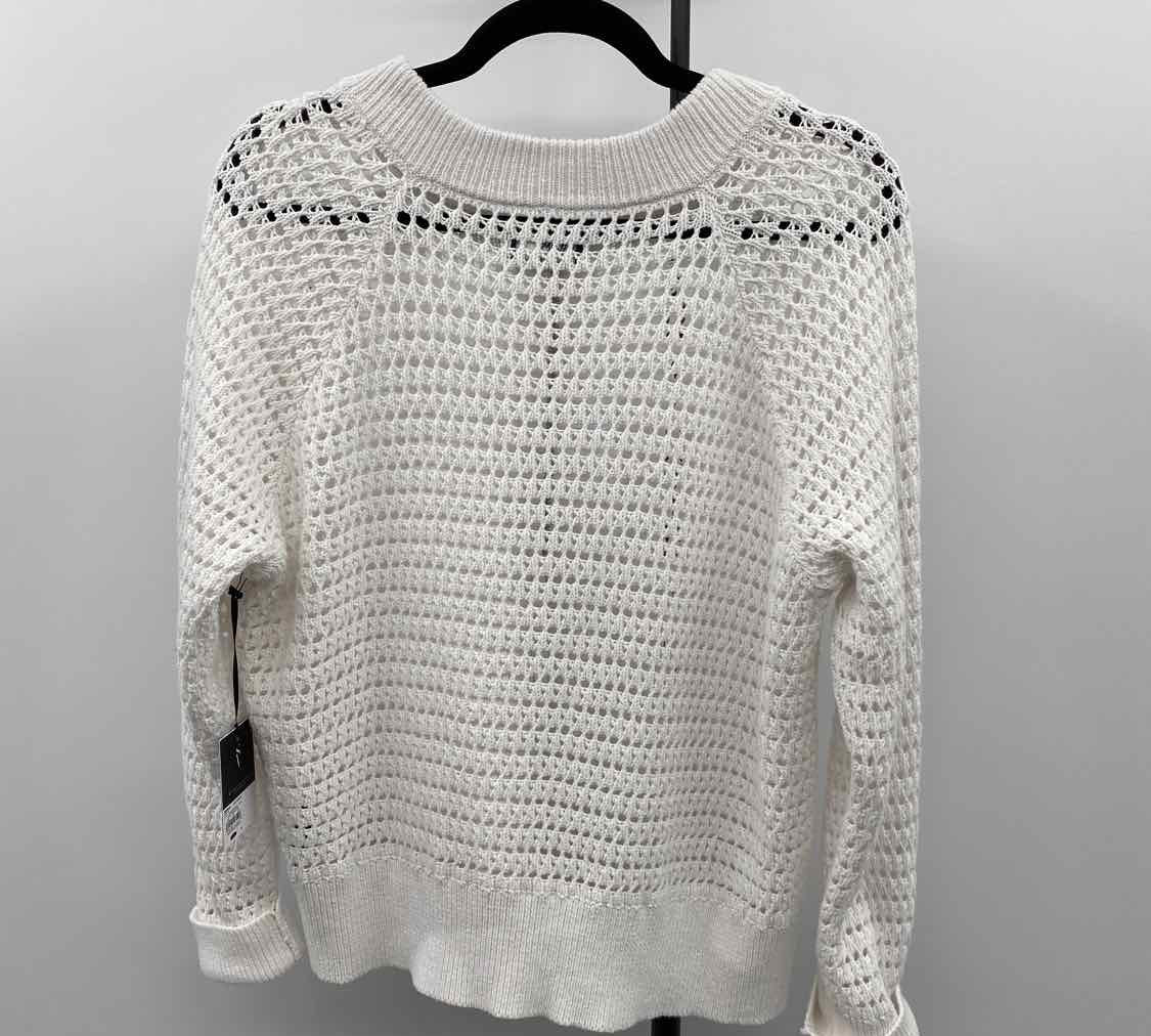 Simply Vera Wang Women's Size M White Open Weave Jacket
