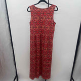 Coldwater Creek Women's Size 10 coral Batik Dress