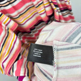 Lane Bryant Women's Size L Magenta Stripe Short Sleeve Shirt