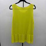Relativity Women's Size 1X Yellow Solid Sleeveless Shirt