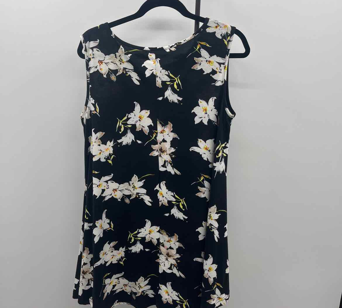 VERANEE Women's Size 16 Black Floral Dress