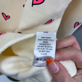Sage + Fig Women's Size L Ivory Hearts Sweatshirt