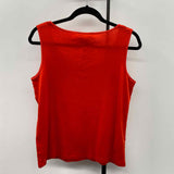 Jones New York Women's Size L Orange Solid Sleeveless Shirt