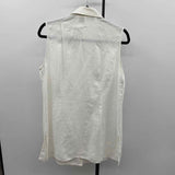 Edward Women's Size XL White Solid Sleeveless Shirt