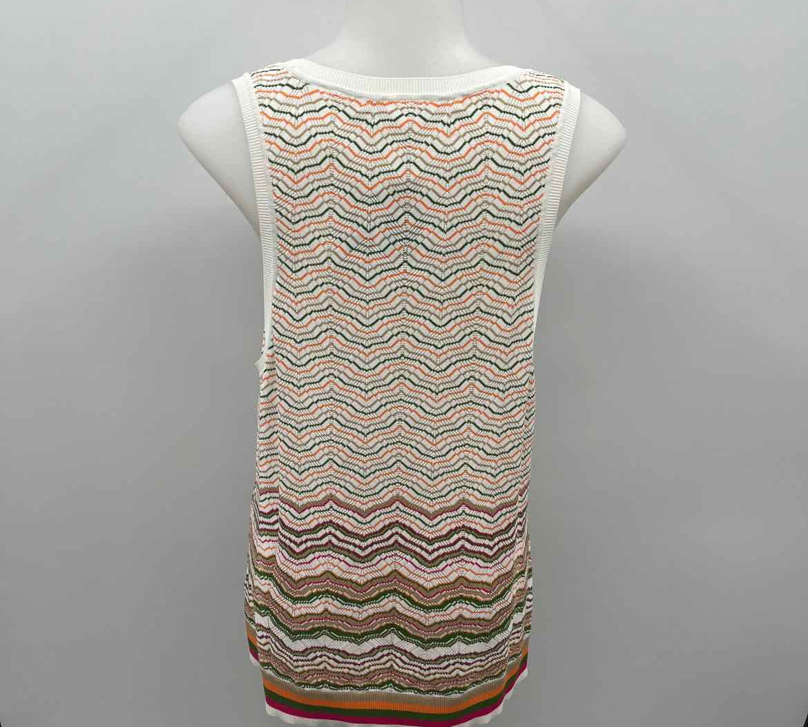 Veronica Beard Women's Size L Ivory Stripe Tank