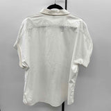 Lands End Women's Size XXL White Solid Short Sleeve Shirt