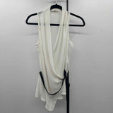 Helmut Lang Women's Size XS White Solid Sleeveless Shirt