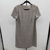 Calvin Klein Women's Size 12 Beige Plaid Dress