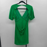 Princess Polly Junior's Size 4 Green Solid Dress
