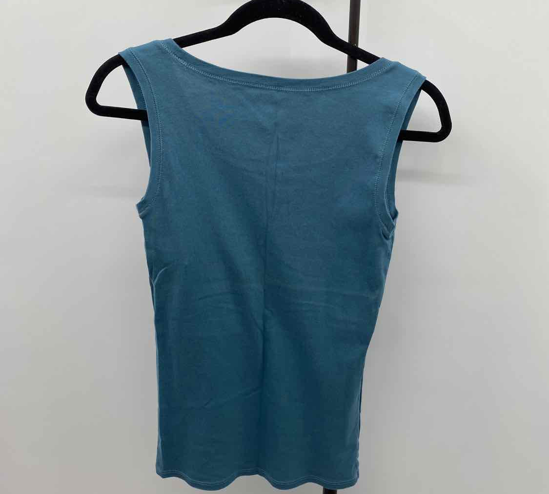 JJill Women's Size S Green Blue Solid Sleeveless Shirt