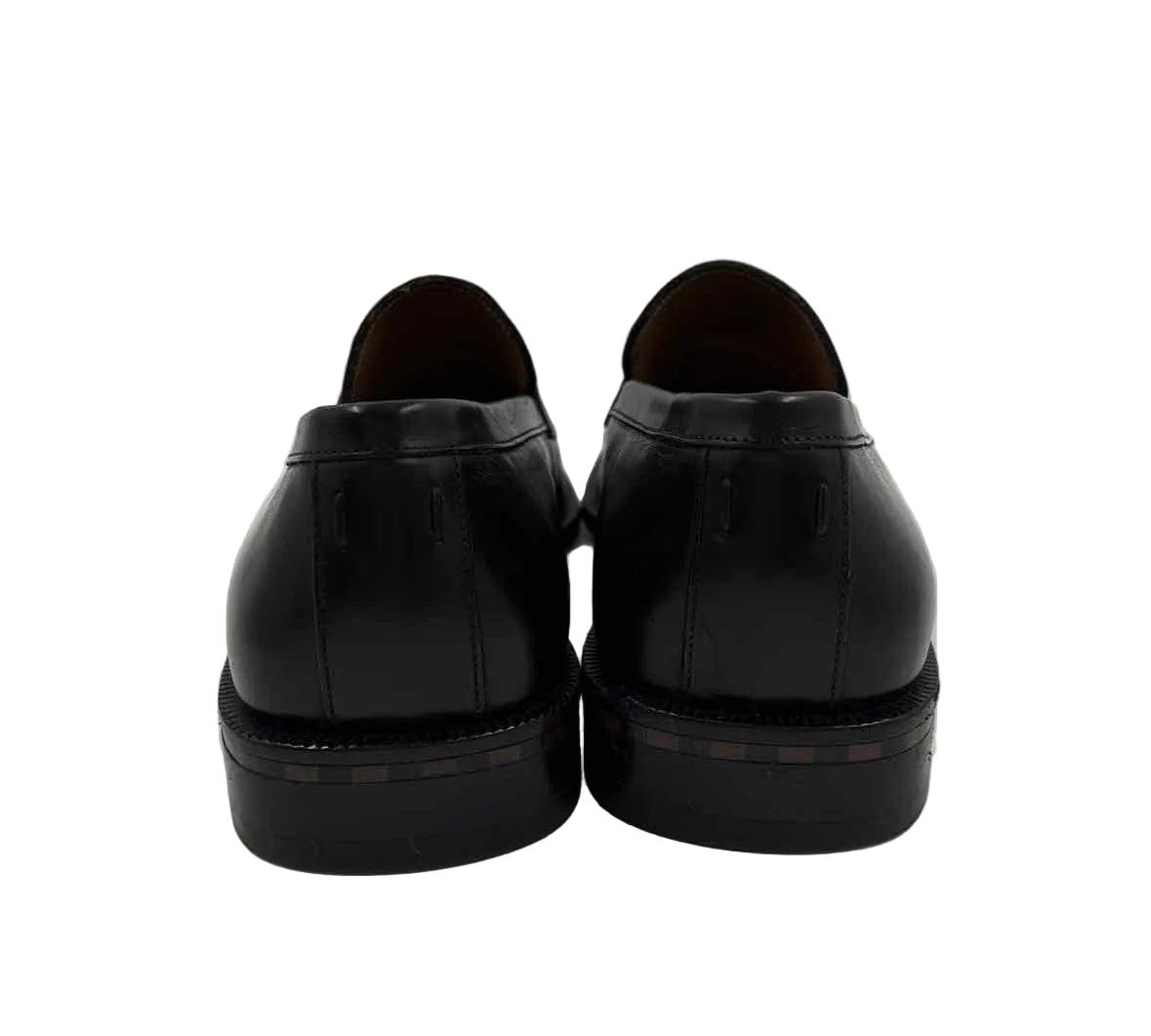LOUIS VUITTON Men's Shoe Size 8.5 Black Leather Solid Luxe Loafers