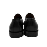 LOUIS VUITTON Men's Shoe Size 8.5 Black Leather Solid Luxe Loafers