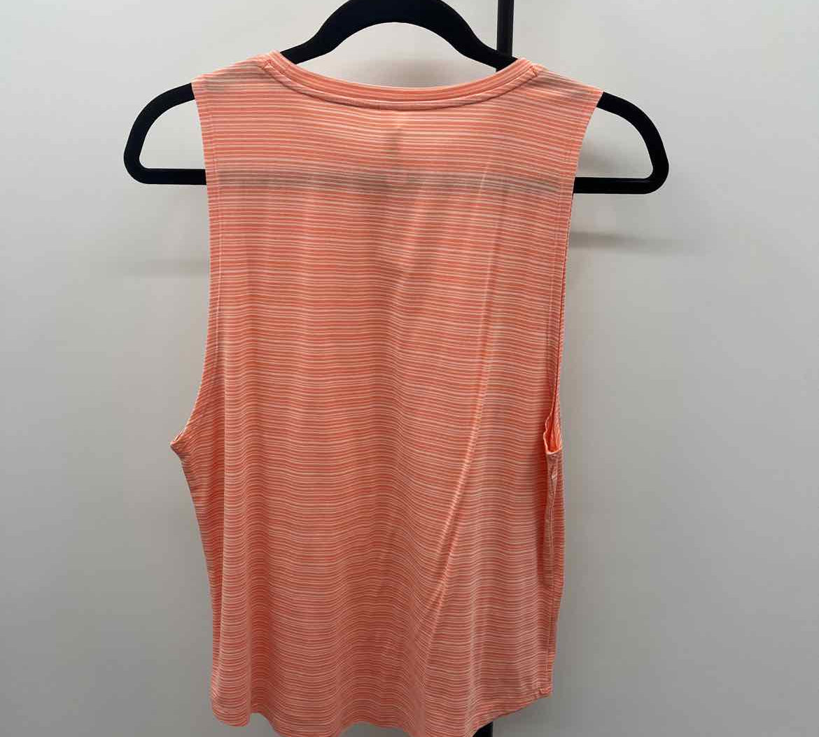 Athleta Women's Size S Peach Stripe Sleeveless Shirt
