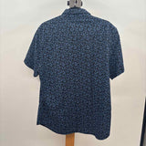 Smash Men's Size L Blue Floral Short Sleeve Shirt