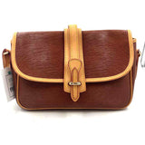 DOONEY & BOURKE Textured Caramel Leather EQUESTRIAN Style Saddlebag Purse