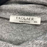 Ekouaer Women's Size XXL Gray Heathered Long Sleeve Shirt