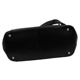 CALVIN KLEIN Black Faux Leather Tote Bag Purse w/Chain Shoulder Straps