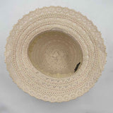 Black Rivet Women's Ivory textured Sun Hat