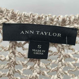 Ann Taylor Women's Size S Beige Textured Sweater