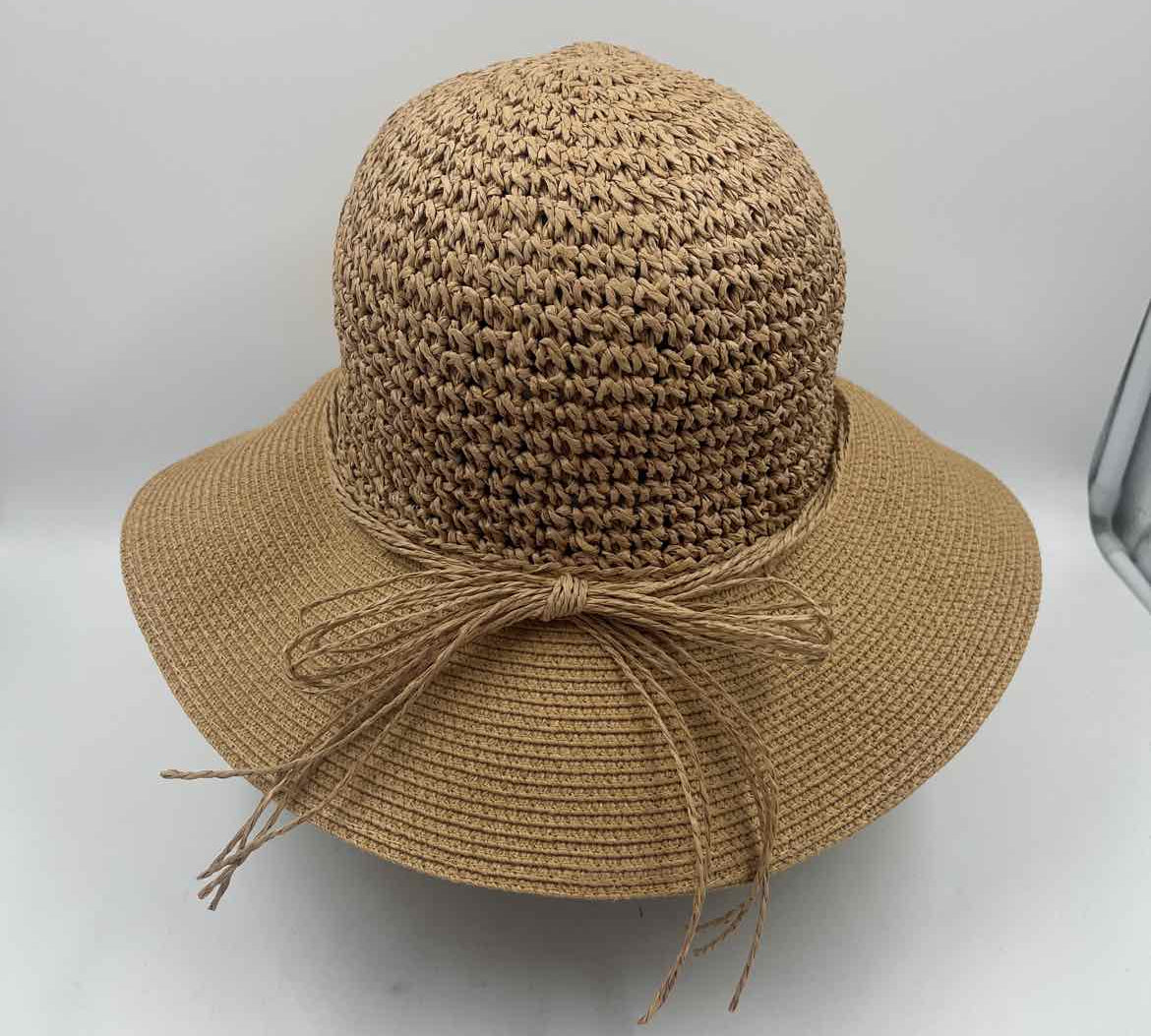Furtalk Women's Tan Woven Sun Hat