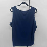 Elle Women's Size XXL Navy dotted Sleeveless Shirt