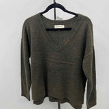 Lucky Brand Women's Size S Green Solid Sweater