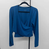 Athleta Women's Size XL Blue Solid Long Sleeve Shirt
