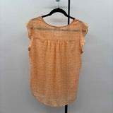 Loft Women's Size M Orange Floral Sleeveless Shirt