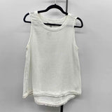 Marled Women's Size M White Textured Sleeveless Shirt
