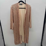 Anthropologie Women's Size MP Rose Gold Sequins Cardigan