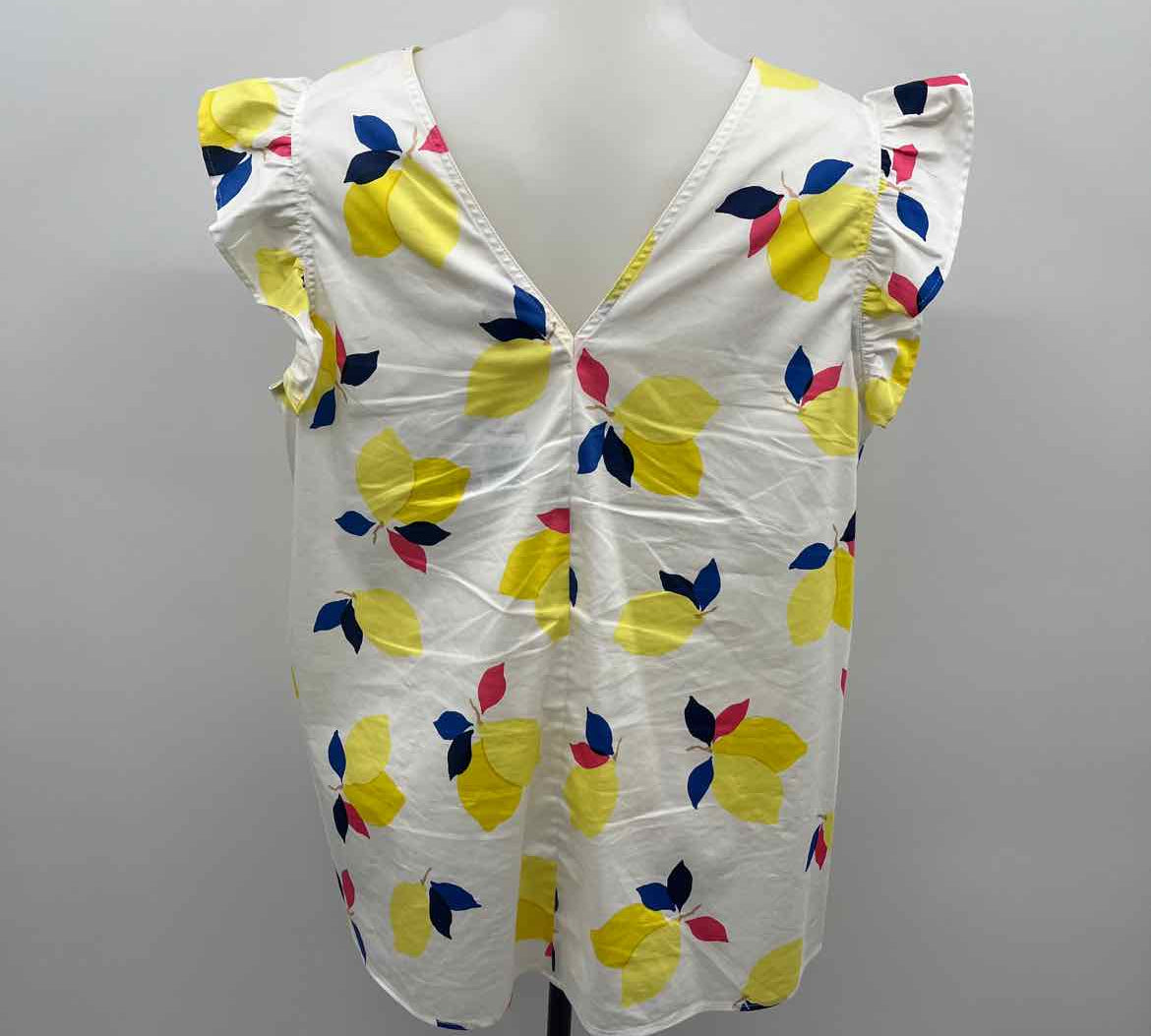 Kate Spade Women's Size M Yellow Lemons Sleeveless Shirt